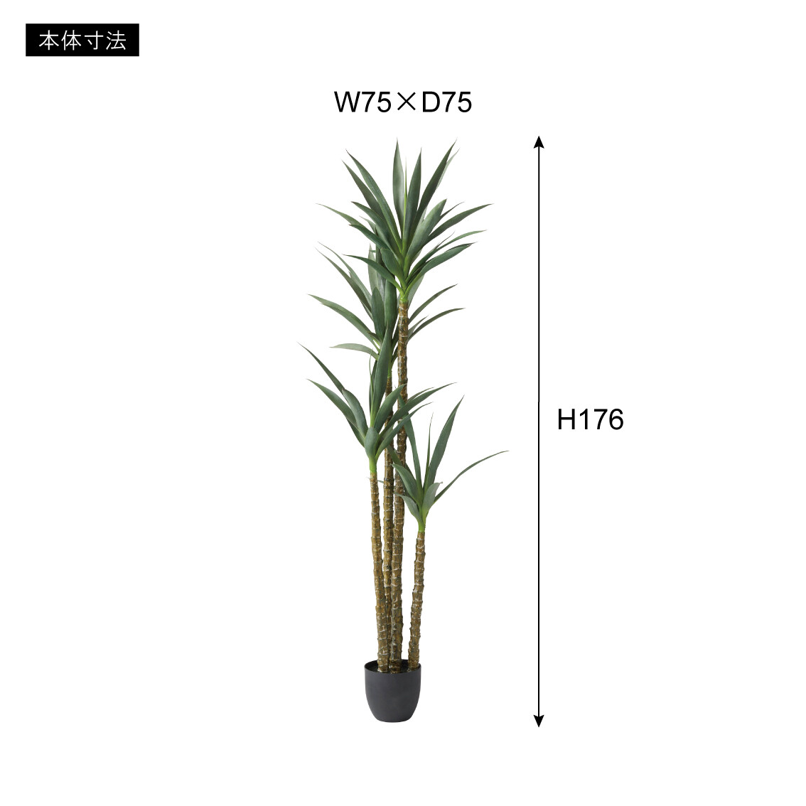 フェイクグリーン 観葉植物 造花 植物 インテリア 人工観葉植物(高さ176cm / 高さ196cm) - 画像 (3)