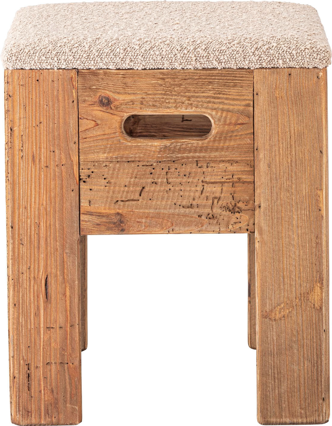 【2点セット】スツール チェア チェアー 木製スツール 木製 古材 アンティーク スタッキング オットマン - 画像 (5)