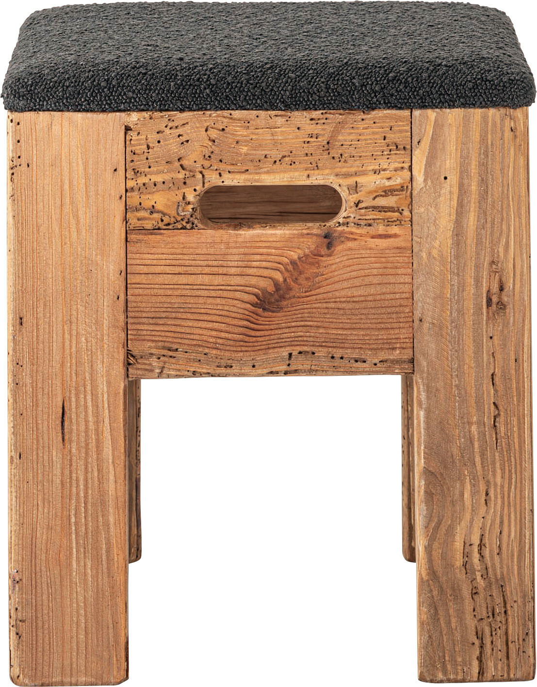 【2点セット】スツール チェア チェアー 木製スツール 木製 古材 アンティーク スタッキング オットマン - 画像 (7)