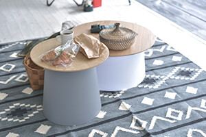 ラウンドテーブル テーブル ローテーブル サイドテーブル 木製天板 軽量 韓国インテリア - 画像 (26)