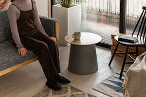 ラウンドテーブル テーブル ローテーブル サイドテーブル 木製天板 軽量 韓国インテリア - 画像 (27)