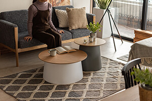 ラウンドテーブル テーブル ローテーブル サイドテーブル 木製天板 軽量 韓国インテリア - 画像 (28)