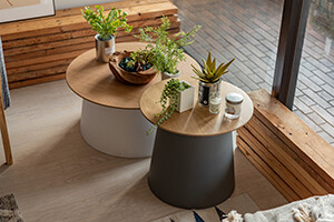 ラウンドテーブル テーブル ローテーブル サイドテーブル 木製天板 軽量 韓国インテリア - 画像 (29)