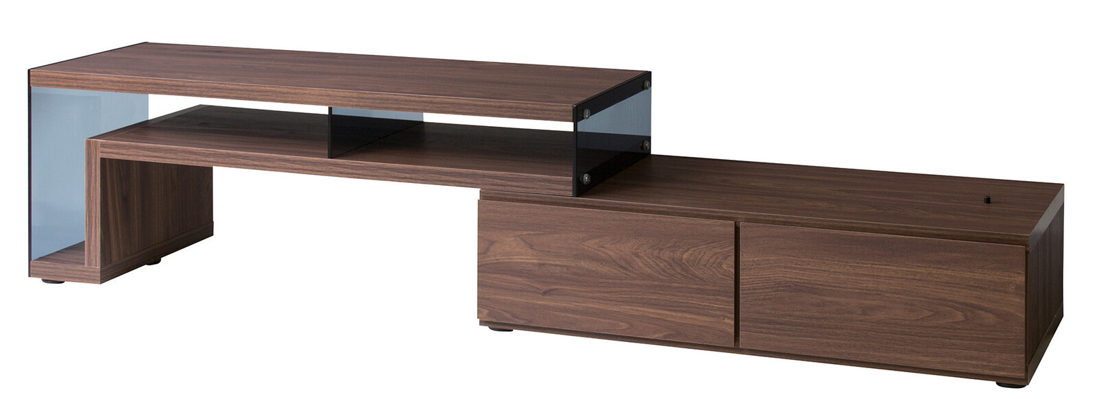 テレビ台 伸縮 テレビボード 角度自由 コーナー TVボード テレビラック 引き出し 木製 ローボード105 - 画像 (4)