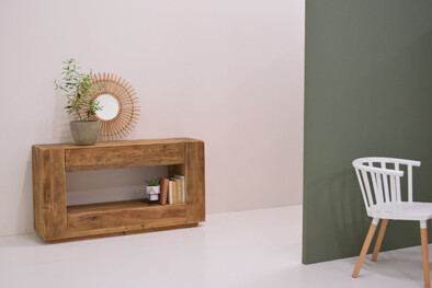 コンソール キャビネット 木製 収納棚 リビング収納 古材 ヴィンテージ コンソールテーブル サイドボード - 画像 (6)