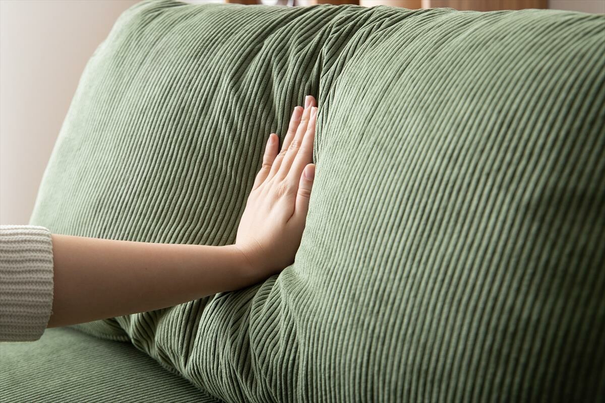 【2点セット】Ridley(リドリー)リクライニングコーデュロイソファ ソファ カウチソファ ソファベッド - 画像 (4)