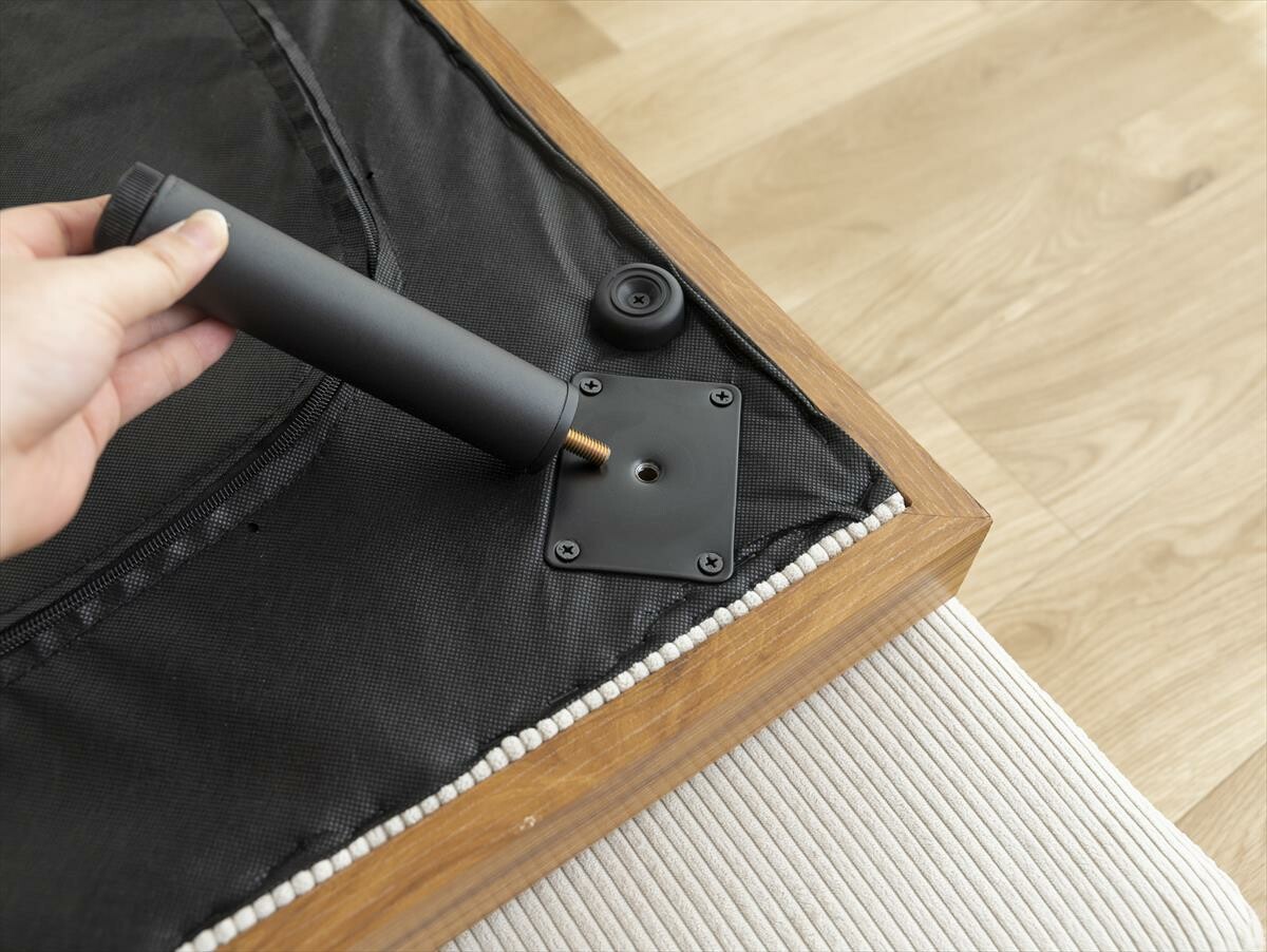 【2点セット】Ridley(リドリー)リクライニングコーデュロイソファ ソファ カウチソファ ソファベッド - 画像 (9)