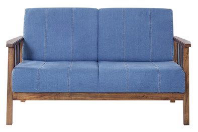 ソファー リビングソファー 幅138cm 2人掛け 肘掛け付き 2人掛けソファー デニムソファー - 画像 (3)