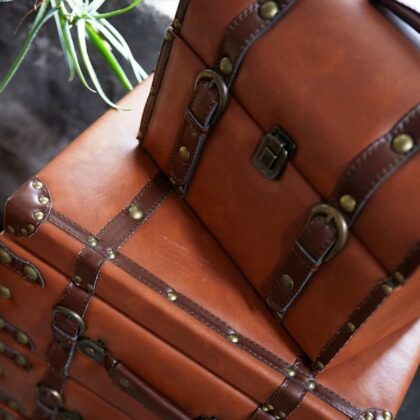 【S, Lセット販売】トランク 収納 ボックス インテリア アンティーク トランクケース レトロ トランクセット