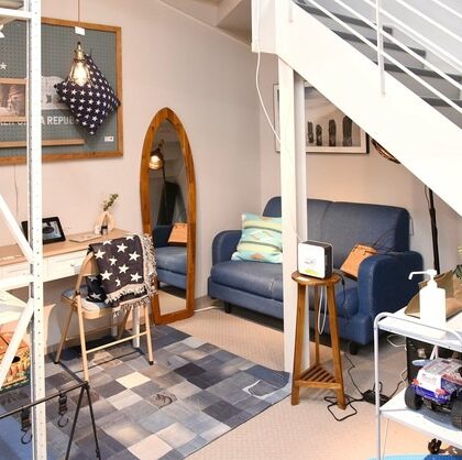 ミラー サーフボード型 サーフミラー スタンドミラー 壁掛け 姿見 鏡 木製フレーム 天然木