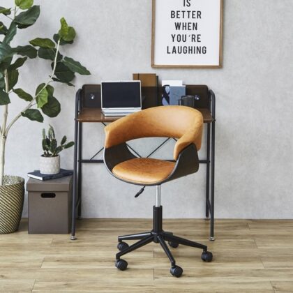 オフィスチェア チェア デスクチェア レザーファブリック 昇降 回転式