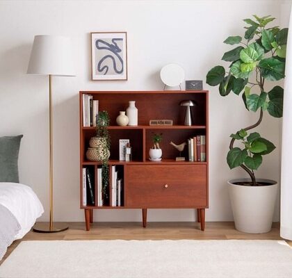 【幅100cm】Lykke 引き出し付き本棚