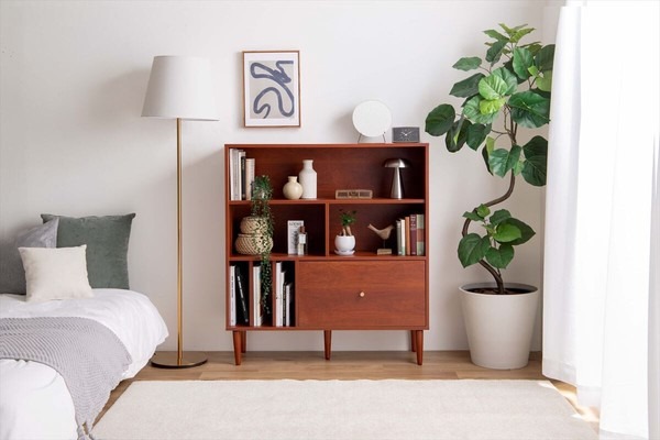 【幅100cm】Lykke 引き出し付き本棚