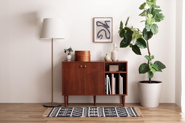 【幅100cm】本棚付きキャビネット - 画像 (12)