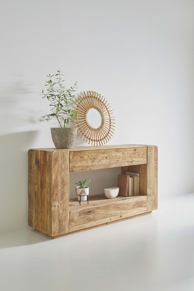 コンソール キャビネット 木製 収納棚 リビング収納 古材 ヴィンテージ コンソールテーブル サイドボード - 画像 (5)