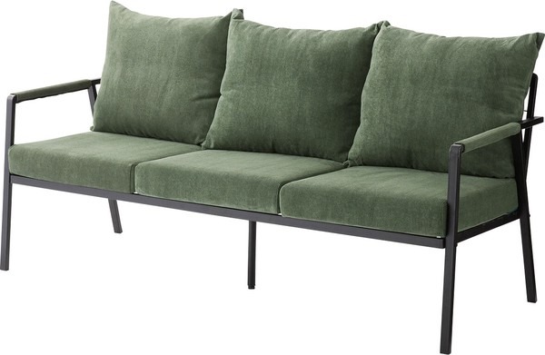 ソファ ソファー 3人掛け 2人掛け リビングソファ スチール コーデュロイ 肘掛け アーム デザインソファ - 画像 (4)