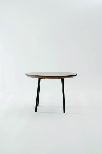 サイドテーブル テーブル コンパクト シンプル 北欧 丸型 ラウンド 天然木 スチール - 画像 (5)