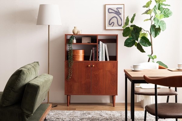 【幅80cm】オープン棚付きキャビネット - 画像 (5)