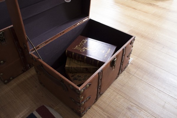 【S, Lセット販売】トランク 収納 ボックス インテリア アンティーク トランクケース レトロ トランクセット - 画像 (4)