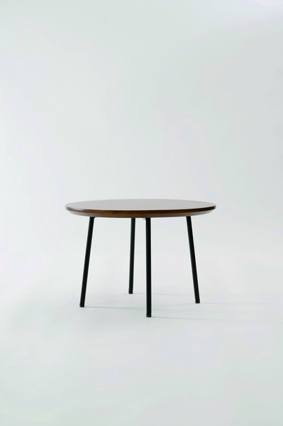 サイドテーブル テーブル コンパクト シンプル 北欧 丸型 ラウンド 天然木 スチール - 画像 (6)