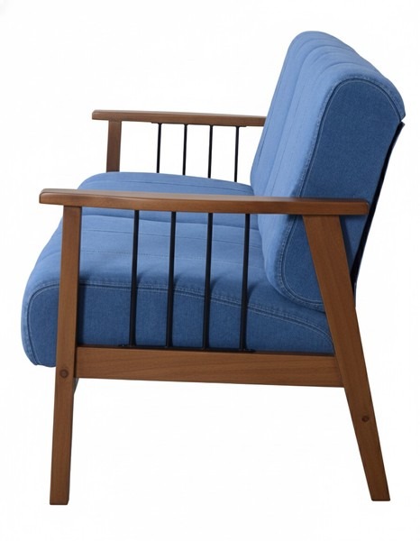 ソファー リビングソファー 幅138cm 2人掛け 肘掛け付き 2人掛けソファー デニムソファー - 画像 (5)