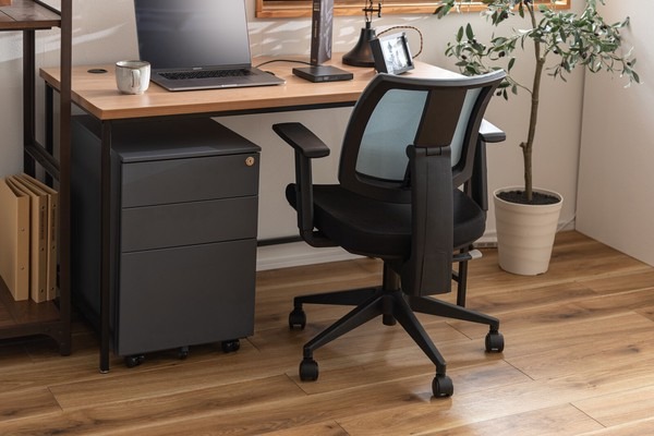 デスク パソコンデスク 木製 木製天板 北欧 PCデスク 幅120 ワークデスク オフィス 学習机 - 画像 (7)