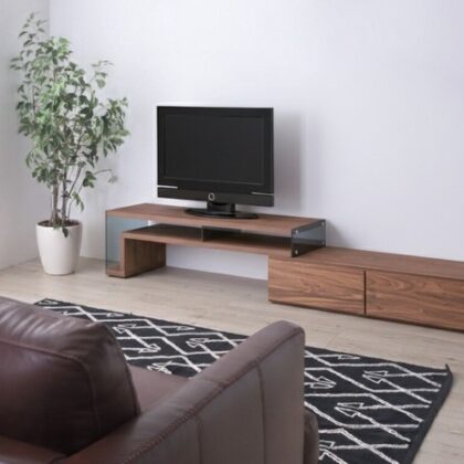 テレビ台 伸縮 テレビボード 角度自由 コーナー TVボード テレビラック 引き出し 木製 ローボード105