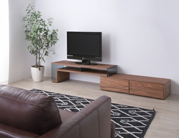 テレビ台 伸縮 テレビボード 角度自由 コーナー TVボード テレビラック 引き出し 木製 ローボード105