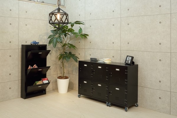 チェスト スチール スチールチェスト サイドチェスト キャスター付き ロッカー 2段 - 画像 (8)