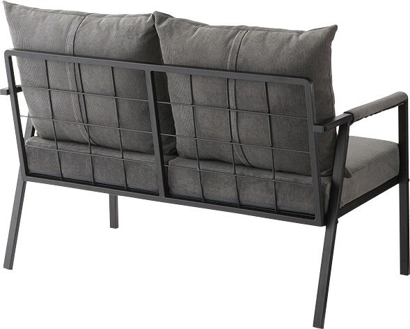 ソファ ソファー 3人掛け 2人掛け リビングソファ スチール コーデュロイ 肘掛け アーム デザインソファ - 画像 (6)