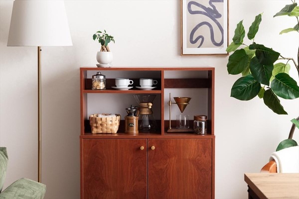 【幅80cm】オープン棚付きキャビネット - 画像 (9)