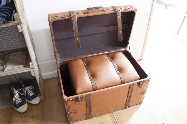 【S, Lセット販売】トランク 収納 ボックス インテリア アンティーク トランクケース レトロ トランクセット - 画像 (8)