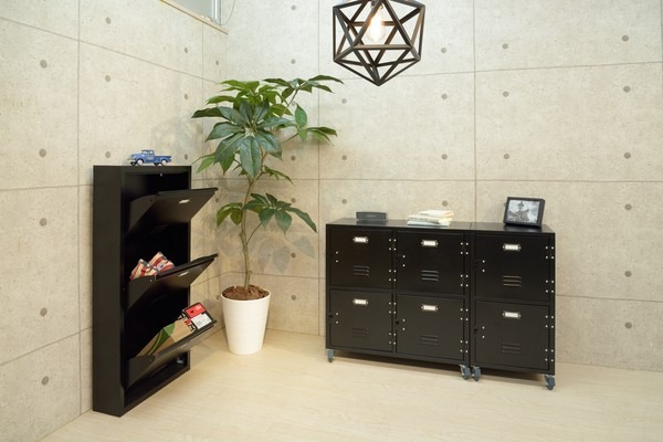 チェスト スチール スチールチェスト サイドチェスト キャスター付き ロッカー 2段 - 画像 (9)