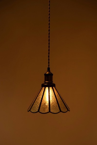 【2点セット】ライト 照明器具 天井 ペンダントライト リビング キッチン 北欧 LED対応 ステンドグラスライト - 画像 (8)