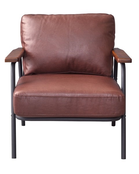 ボイド ソファー ソファ リビングソファ 2人掛 1人掛 オットマン レザー調 ヴィンテージ スチールフレーム - 画像 (8)