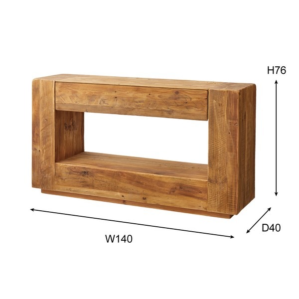 コンソール キャビネット 木製 収納棚 リビング収納 古材 ヴィンテージ コンソールテーブル サイドボード - 画像 (11)