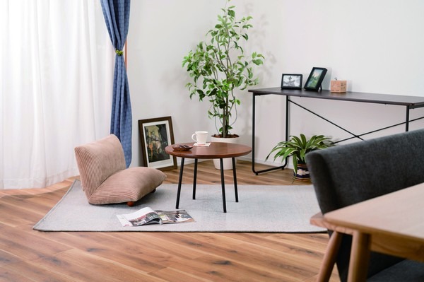 サイドテーブル テーブル コンパクト シンプル 北欧 丸型 ラウンド 天然木 スチール - 画像 (9)