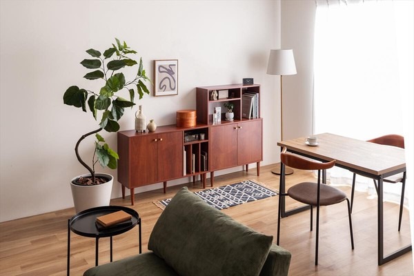 【幅100cm】本棚付きキャビネット - 画像 (4)