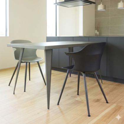 【2点セット】チェア ダイニングチェア ダイニング リビング スタイリッシュ おしゃれ カフェチェア スチール かわいい