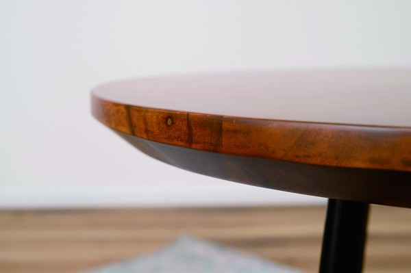 サイドテーブル テーブル コンパクト シンプル 北欧 丸型 ラウンド 天然木 スチール - 画像 (10)