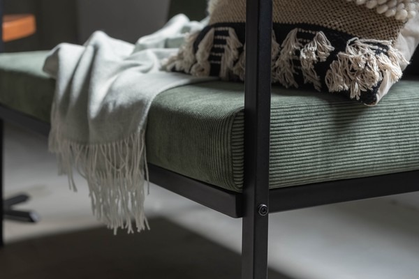 ソファ ソファー 3人掛け 2人掛け リビングソファ スチール コーデュロイ 肘掛け アーム デザインソファ - 画像 (10)