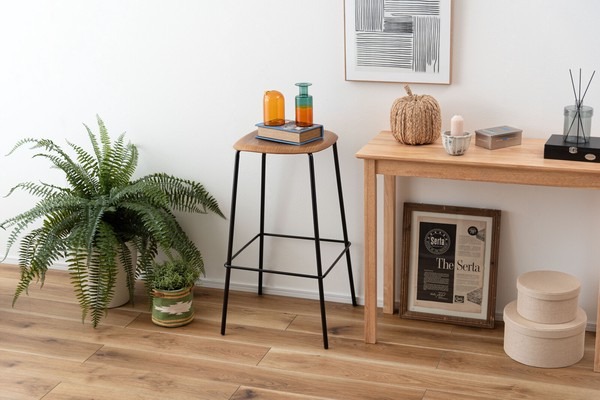 ハイスツール スツール チェア おしゃれ シンプル 北欧 天然木 フットレスト カウンターチェア - 画像 (13)