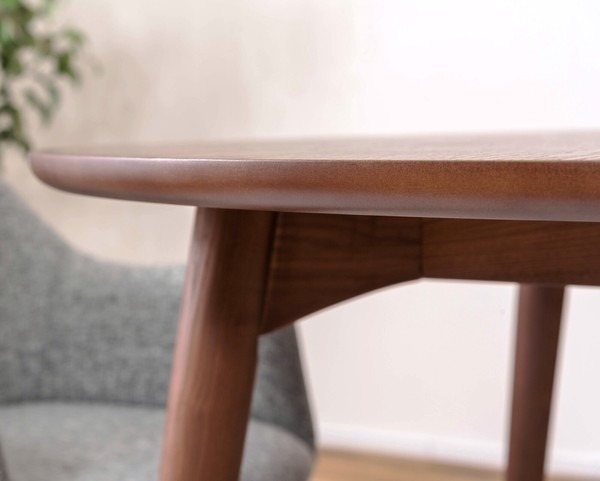 カラメリ ダイニングシリーズ ダイニングテーブル 円形 木製 天然木 シンプル - 画像 (5)