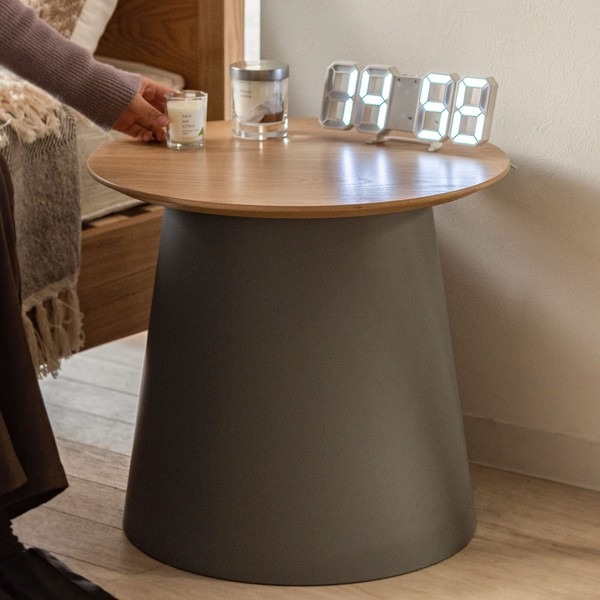 ラウンドテーブル テーブル ローテーブル サイドテーブル 木製天板 軽量 韓国インテリア - 画像 (14)