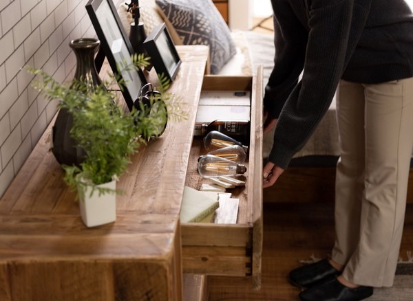 コンソール キャビネット 木製 収納棚 リビング収納 古材 ヴィンテージ コンソールテーブル サイドボード - 画像 (15)