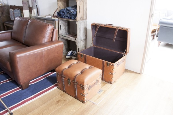 【S, Lセット販売】トランク 収納 ボックス インテリア アンティーク トランクケース レトロ トランクセット - 画像 (15)