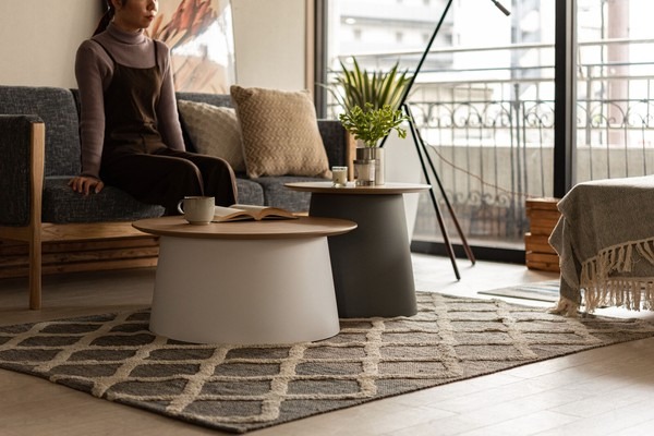 ラウンドテーブル テーブル ローテーブル サイドテーブル 木製天板 軽量 韓国インテリア - 画像 (15)