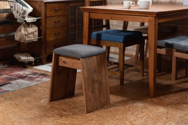 【2点セット】スツール サイドテーブル 天然木コンパクト アンティーク 古材 ビンテージ - 画像 (18)