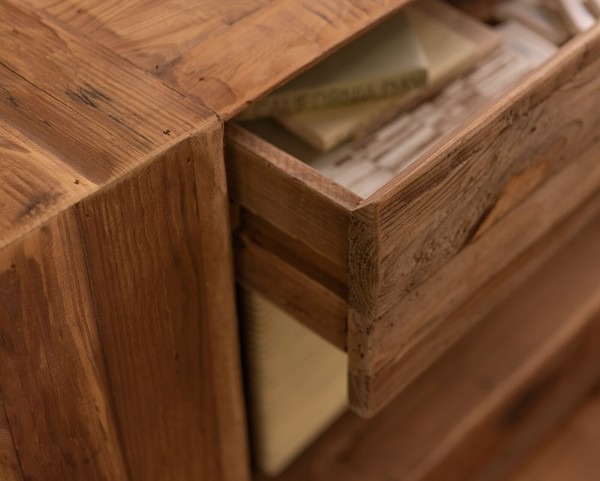 コンソール キャビネット 木製 収納棚 リビング収納 古材 ヴィンテージ コンソールテーブル サイドボード - 画像 (17)