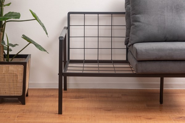 ソファ ソファー 3人掛け 2人掛け リビングソファ スチール コーデュロイ 肘掛け アーム デザインソファ - 画像 (16)